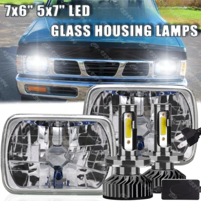 NEW For Nissan Pickup Hardbody D21 2SETS 7x6" LED Headlights High/Low Beam - Image 1 of 4