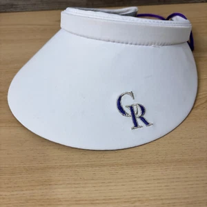 Colorado Rockies Hat Cap Visor Womens White New Era Performance MLB Baseball - Picture 1 of 10