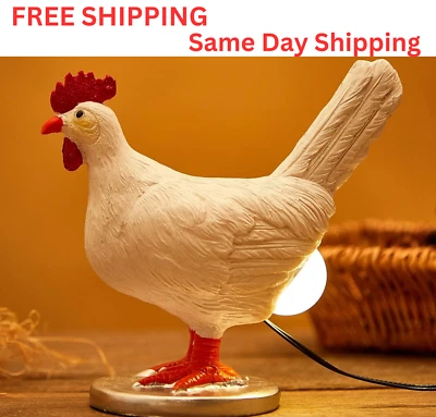 3D Chicken Egg Lamp, Chicken Table Lamp, Lifelike LED Egg Lamp FREE SHIP/ RETURN - Image 1 of 4