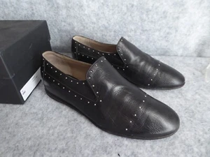 FRUIT sleepers derby mocassins souples tout CUIR noir clouté T 37 très bon état - Picture 1 of 11