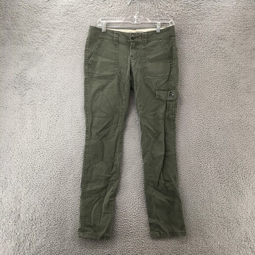 Pantaloni Converse Chino Donna 4 (attuale 32x31 5) Verdi Basso Piatti Anteriore Cerniera Fly