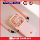 Hanging Neck Fans 3 Gears Handheld Foldable USB Fan for Outdoor Sports (Pink) UK