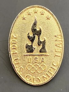 Vintage 2004 Olympic Games Team Torch Star Rings USA U.S. Pin By Aminco - Picture 1 of 3