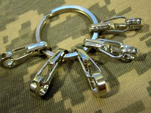 EE. UU. Vendedor 5 Piezas SF EDC Clip Snap Gancho Llavero con Llavero Acabado Cromo - Imagen 1 de 1