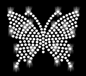 STRASSSTEINE SCHMETTERLING BÜGELBILD HOTFIX APPLIKATION STRASS BUTTERFLY KLEIN - Picture 1 of 2