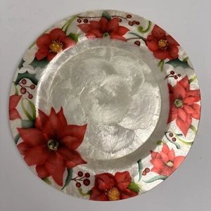 Pier 1 Decorative Poinsettia Tray, Iridescent, Christmas, Holidays - Picture 1 of 9