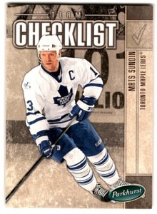 2005-06 Parkhurst Checklist Mats Sundin #698 Toronto Maple Leafs