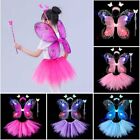 Flashing Butterfly Wings sets LED Butterfly Skirt Lights Suit  Halloween Day