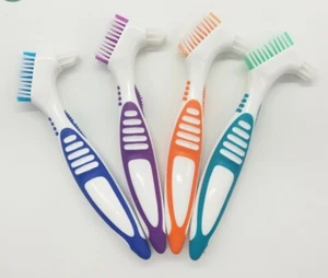 4x PURODENT DENTURE TOOTHBRUSH Toothbrush Third Teeth Shipping - Picture 1 of 6