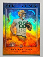 2023 Origins #148 LUKE MUSGRAVE RC Holo Gold /25 PACKERS Rookie