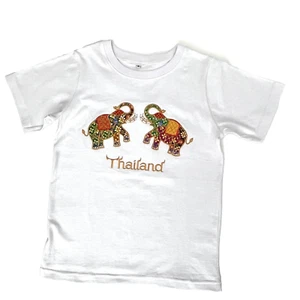 Vintage Thailand Elephant T-Shirt for Kids Unisex 100% Cotton New From Thailand - Picture 1 of 6