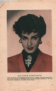 Silvana Pampanini Amadeo Nazzari Portraits 1950s Danish Magazine 1 Page 12x17cm - Picture 1 of 2