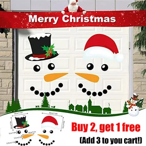 22Pcs Christmas Garage Door Decor Snowman Magnets Stickers Refrigerator for Xmas - Picture 1 of 11