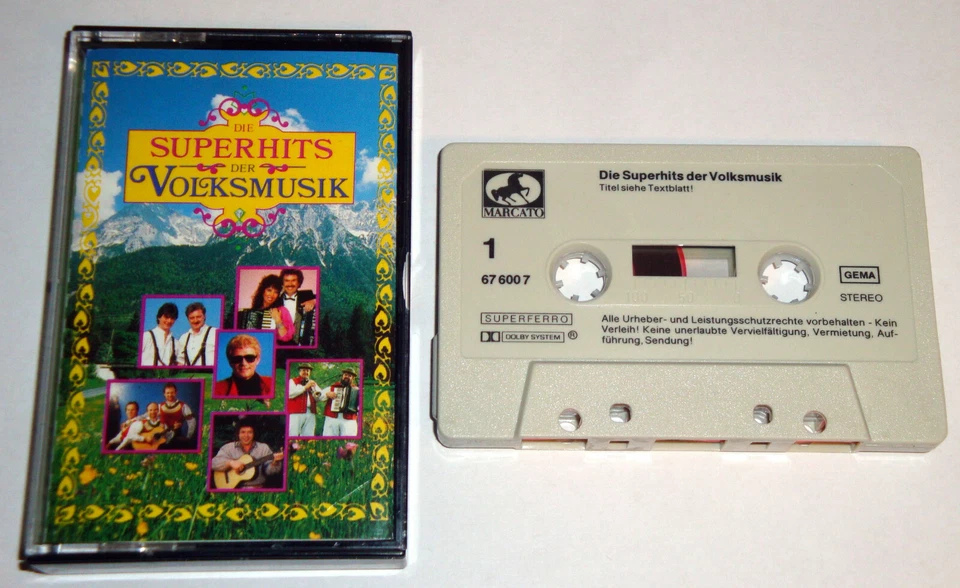 Die Superhits der Volksmusik (1990) Musikkassette, 16 Songs, gebraucht - Bild 1 von 1