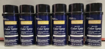 6 Nuevo Meltonian Silver Nu-Life Color Spray 4.5 Onzas Vinilo Plástico Cuero Foto 1 de 2