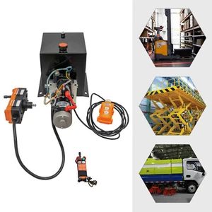 8Qt Dump Trailer Pump Single Acting Hydraulic Pump DC12V Power Unit Wireless R/C - Picture 1 of 14