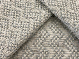 Schumacher Woven Vertical Chevron Uphol Fabric- Audley Mineral REMNANT 25"x100" - Picture 1 of 3