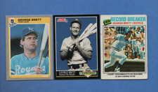 3 GEORGE BRETT KANSAS CITY ROYALS  CARDS 1977 TOPPS # 231 G,1985 FLEER # 199 MIN