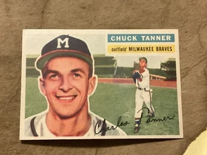1956 Topps Chuck Tanner (White Back) #69 - Near Mint - Great Corners - No Crease - Picture 1 of 2