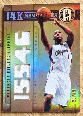 2011-12 Gold Standard /49 14k Memorabilia GW Patch #4 Chauncey Billups  Clippers - image 1 of 4