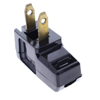 Eagle BP2600BK Negro 15A Enchufe Desteñido Ángulo Recto Montaje Lateral No Polarizado 1-15P Foto 1 de 4