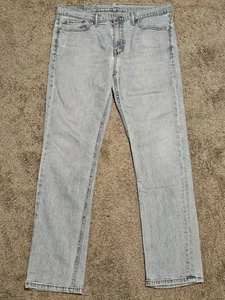 Jeans Levi's 511 para hombre 36x32 azul calce ajustado recto lavado ligero ropa de trabajo denim - Imagen 1 de 10