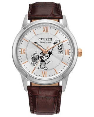 Reloj Hombre Citizen Eco-Drive Disney Steamboat Willie 1928 Cuero AW1788-07W Foto 1 de 4