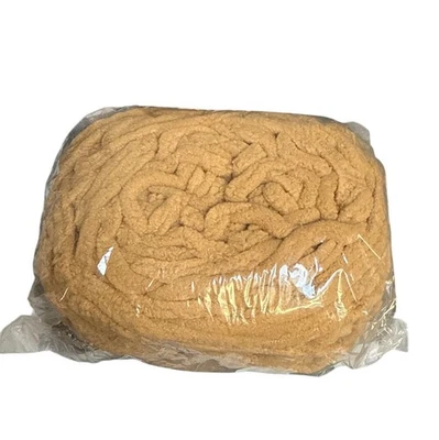 Hilo de punto grueso beige suave 100 % poliéster para mantas y manualidades madeja de 3,2 OZ. Foto 1 de 4