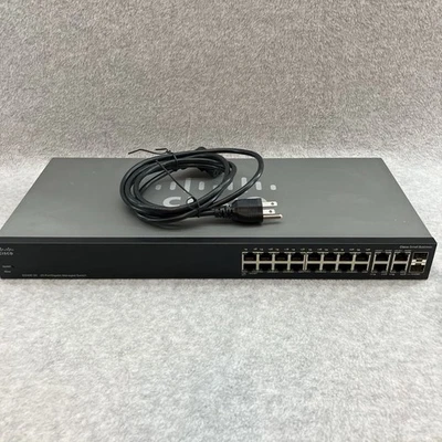 CISCO SG300-20 20-PORT GIGABIT MANAGED SWITCH - Image 1 of 4
