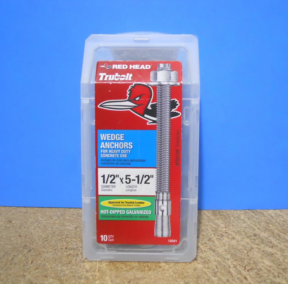 Red Head 12021 Heavy Duty Wedge Anchor Hot DIP Galvanized