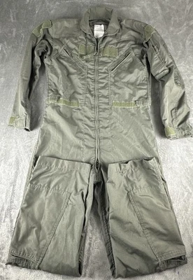 US Military Flight Suit Mens 40R Fire Resistant Coveralls CWU-ZIP Pilot Uniform - Image 1 of 4