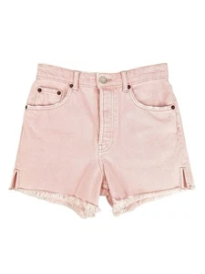 Pantalones Cortos Vaqueros Zara Rosa Claro Corte Cintura Alta Botón Mosca Talla 6 - Imagen 1 de 8