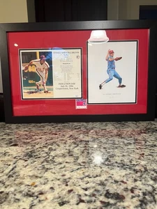 Philadelphia Phillies Steve Carlton HOF Signed Display JSA COA W/1980 WS Ticket - Picture 1 of 7