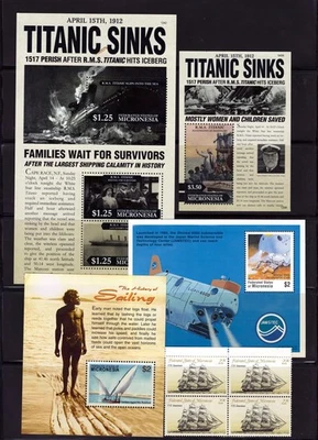 Ships Boats & Sailing Ships MNH Three-Page Collection Micronesia ZAYIX 0825L1705 - Image 1 of 3