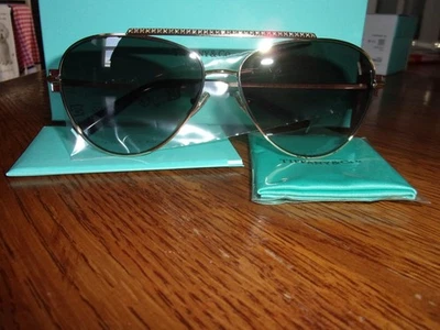 AUTHENTIC TIFFANY TF3101B AVIATOR WOMENS SUNGLASSES - Image 1 of 4
