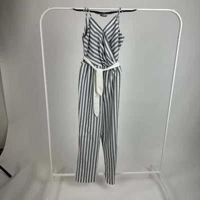 Jersey Betsy’s Things Vintage Azul Marino Rayas Con Cinturón Mujer Talla 8/10 Foto 1 de 4