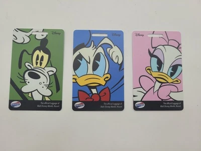 Set of 3 WALT DISNEY WORLD LUGGAGE TAGS (Goofy, Donald & Daisy) - Image 1 of 4