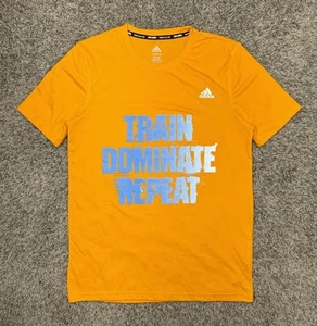 Adidas Climalite ‘Train Dominate Repeat’ Youth Size L Large 14/16 Yellow - Picture 1 of 10