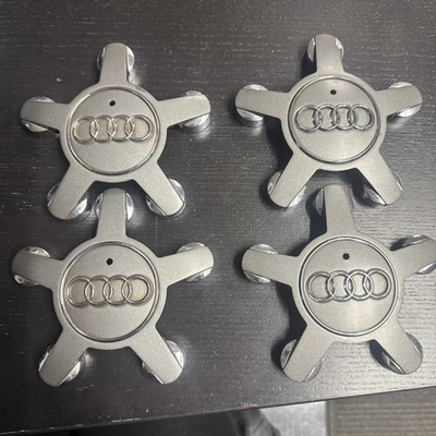 奥迪 A4 A6 A7 S6 R8 TT 2012-2018 灰色中心盖 - 套装 4 - 4F0 601 165 N - 原始设备制造商 — 第 1/4 张图片