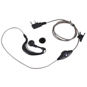 2X(Schwarz 2 Pin PTT Mikrofon Headset fuer  Radio QUANGEN   HYT5724 - Zdjęcie 1 z 3