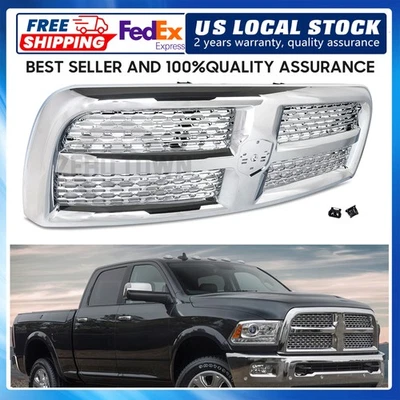 Chrome Grille Assembly For DODGE RAM 2500 3500 HD 2013 2014 2015 2016 2017 2018 - Image 1 of 4