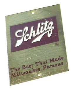 Placa de identificación Schlitz para abrelatas de cerveza - Imagen 1 de 6