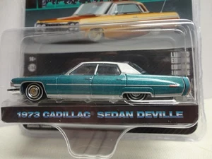 Greenlight 1973 CADILLAC SEDAN DEVILLE Blue '73 California LOWRIDERS S1 - Imagen 1 de 3
