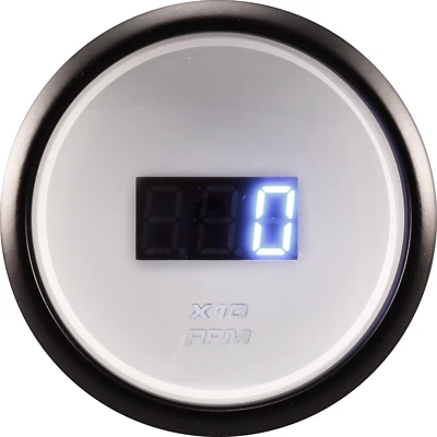 MGS 52mm 2-1/16" Digital Tachometer For Gasoline 8000 RPM Blue LED 12/24V - Image 1 of 4