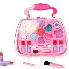 Washable Pretend Kids Make Up Gifts Set NON-TOXIC Makeup Case Box Toys for Girls