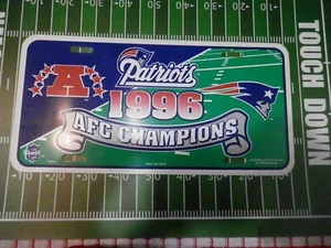 New England Patriots License plate 1996 AFC Champions NEW VTG license plate - Picture 1 of 5