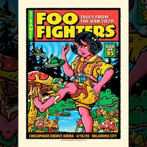 Foo Fighters Oklahoma City Poster Art Print 2020 by Angryblue Show Edition - Picture 1 of 1