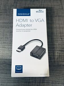 Insignia HDMI-to-VGA Adapter  Black Brand New