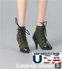 1/6 Lace Up Leather Boots B HOLLOW For 12" Hot Toys TBLeague Female Figure USA