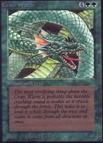 Craw Wurm ~ Heavily Played Unlimited MTG Magic UltimateMTG Green Card - Image 1 of 1